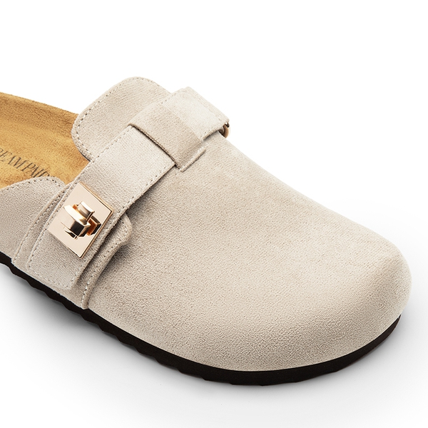  Women’s Slip-on Suede Clogs - GREY - 6