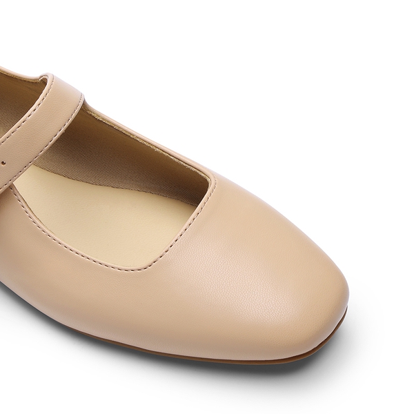 Women's Mary Jane Flats - NUDE - 6