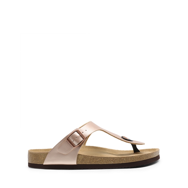 Women's Supportive Cork Flip Flops - ROSE GOLD - 4
