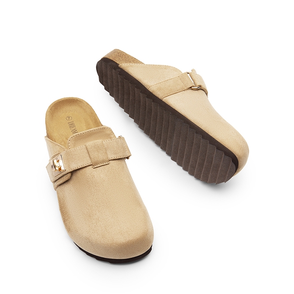  Women’s Slip-on Suede Clogs - APRICOT - 5