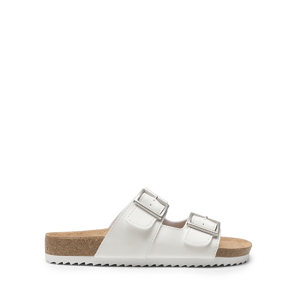 Women’s Double Strap Slide Sandals  - WHITE - 3