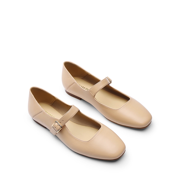 Women's Mary Jane Flats - NUDE - 4