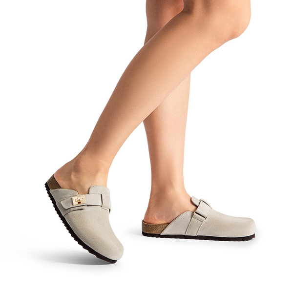  Women’s Slip-on Suede Clogs - GREY - 2
