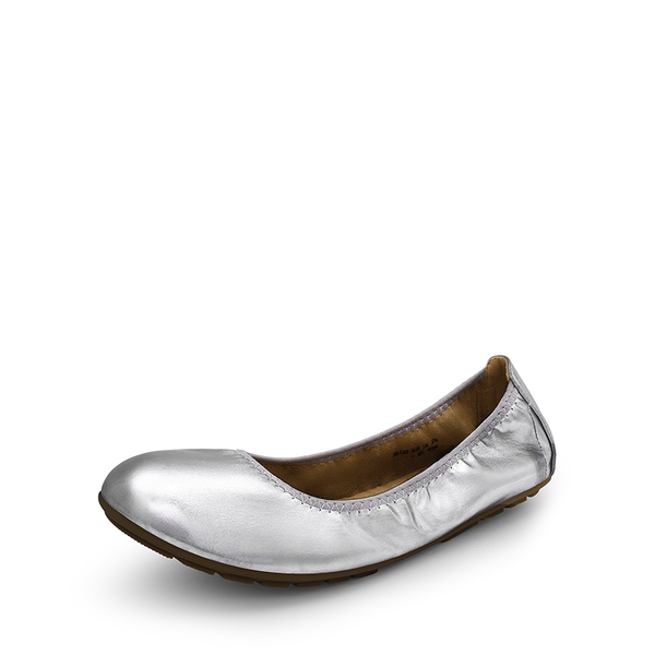Women's Foldable Ballerina Flats - SILVER -  0