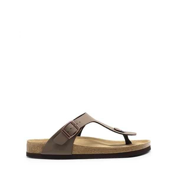 Women's Supportive Cork Flip Flops - BROWN - 4