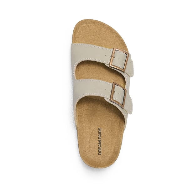 Women’s Double Strap Slide Sandals  - NATURAL - 6