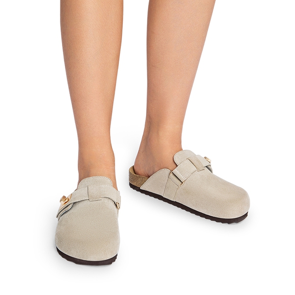  Women’s Slip-on Suede Clogs - GREY - 1