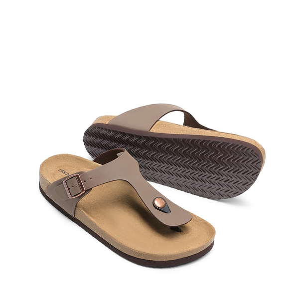 Women's Supportive Cork Flip Flops - BROWN - 6
