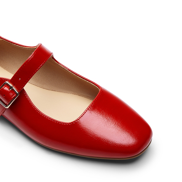Women's Mary Jane Flats - RED - 6