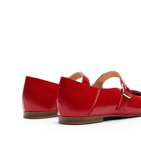 Women's Mary Jane Flats - RED - 7