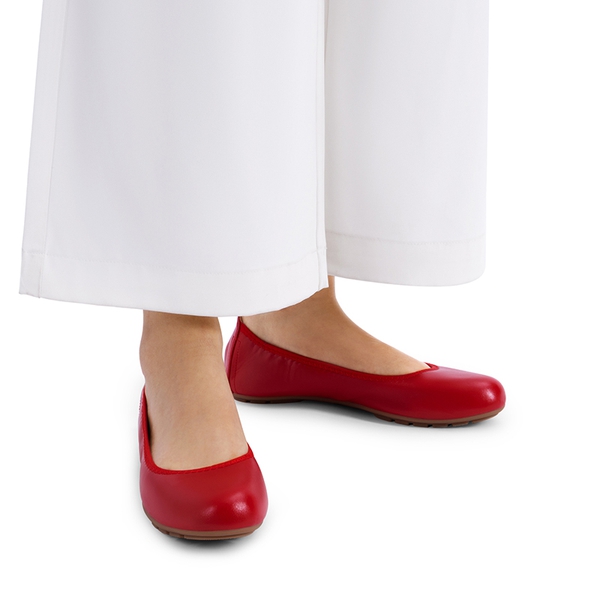 Women's Foldable Ballerina Flats - RED - 2