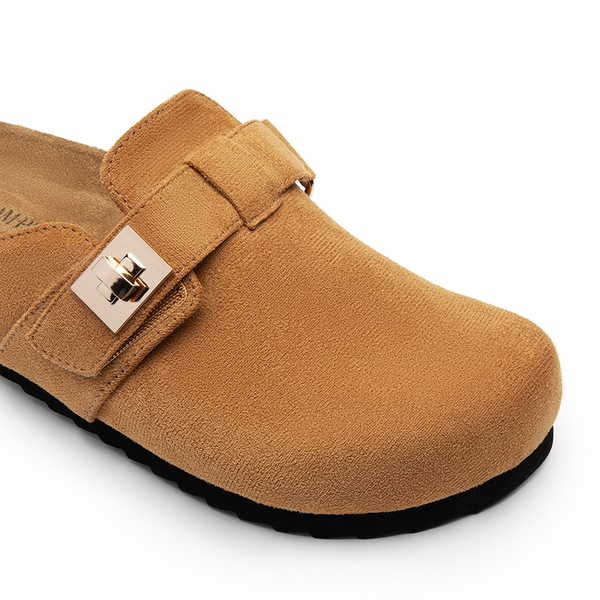  Women’s Slip-on Suede Clogs - BROWN - 6