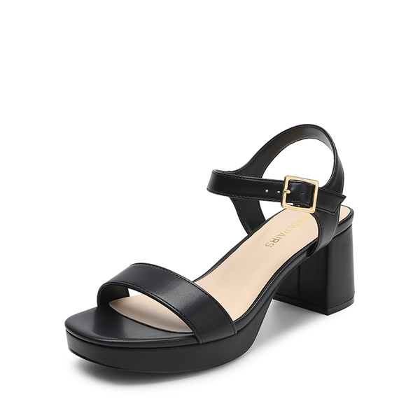 Women’s Y2K Chunky Platform Heels - BLACK -  0