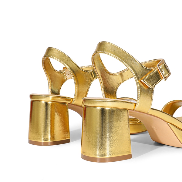 Women’s Y2K Chunky Platform Heels - GOLD - 6