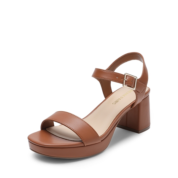Women’s Y2K Chunky Platform Heels - BROWN -  0