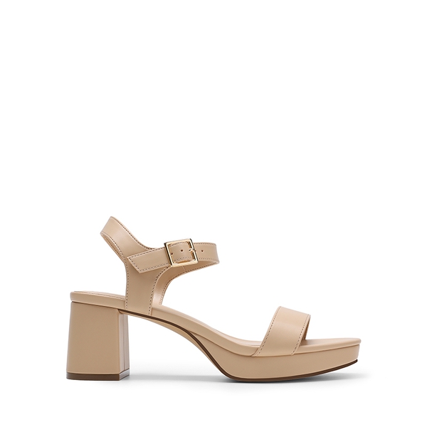 Women’s Y2K Chunky Platform Heels - NUDE - 3