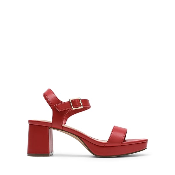 Women’s Y2K Chunky Platform Heels - RED - 3