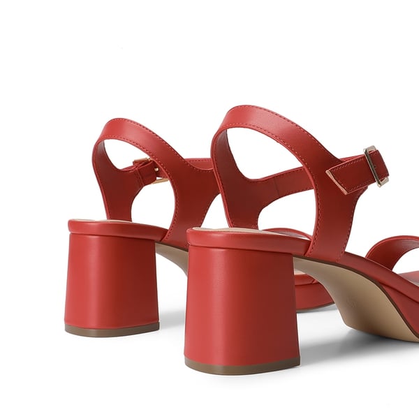 Women’s Y2K Chunky Platform Heels - RED - 6