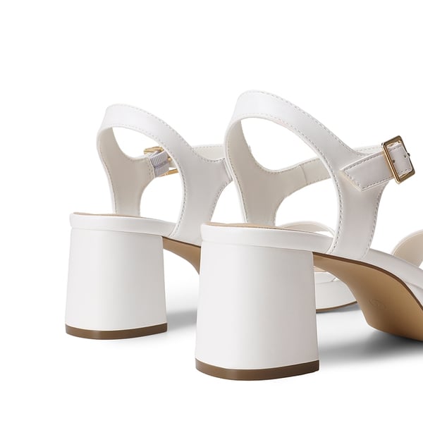 Women’s Y2K Chunky Platform Heels - WHITE - 6