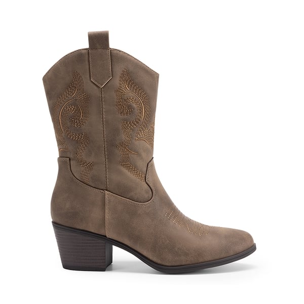 Women's Vintage Western Cowboy Boots - CAMEL - 3