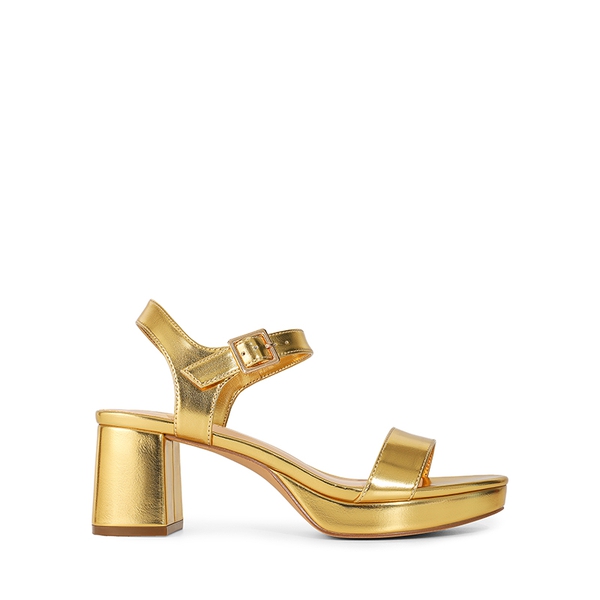 Women’s Y2K Chunky Platform Heels - GOLD - 3