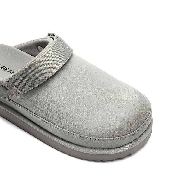Women's Comfortable Anke-Strap Clogs - LIGHT GREY - 5