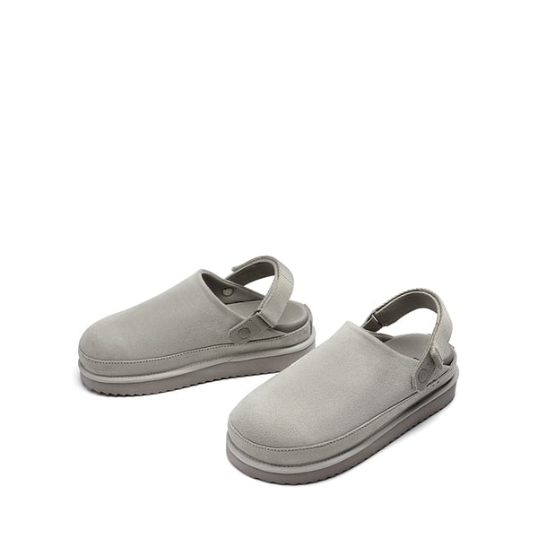 Women's Comfortable Anke-Strap Clogs - LIGHT GREY - 2
