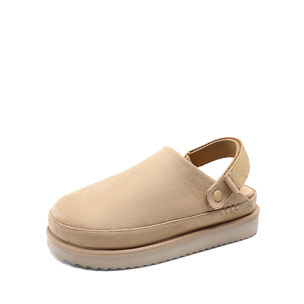 Women's Comfortable Anke-Strap Clogs - SAND -  0