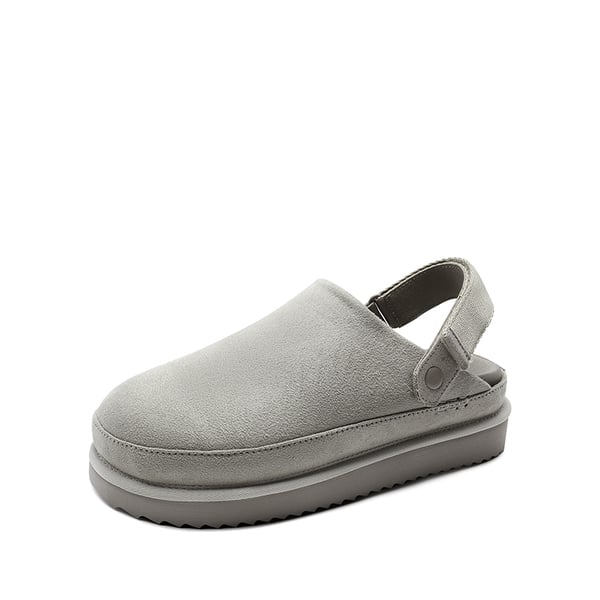 Women's Comfortable Anke-Strap Clogs - LIGHT GREY -  0