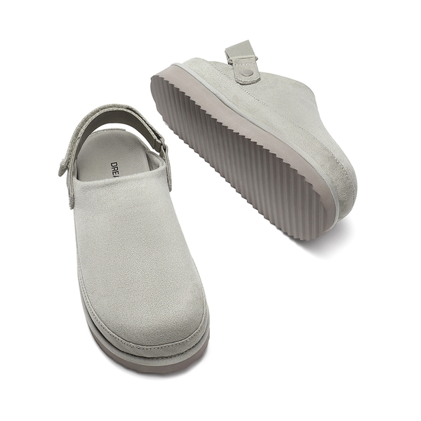 Women's Comfortable Anke-Strap Clogs - LIGHT GREY - 3