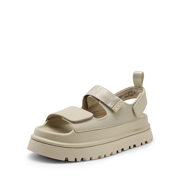 Non-Slip Chunky Strap Platform Sandals - BEIGE -  0