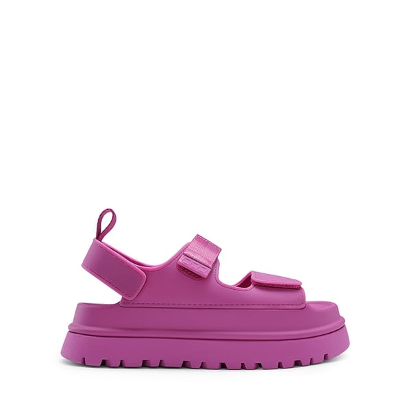 Non-Slip Chunky Strap Platform Sandals - HOT PINK - 3