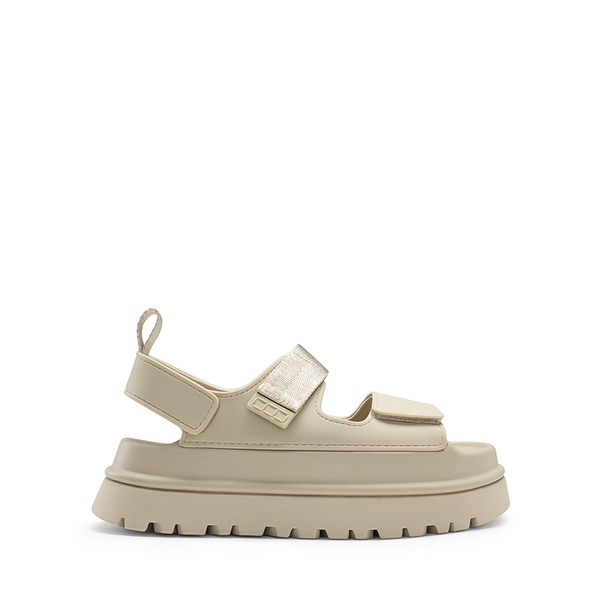 Non-Slip Chunky Strap Platform Sandals - BEIGE - 3