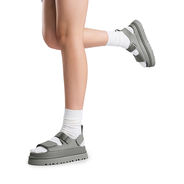 Non-Slip Chunky Strap Platform Sandals - GREY - 2