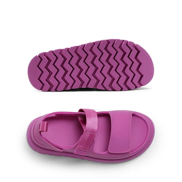 Non-Slip Chunky Strap Platform Sandals - HOT PINK - 5