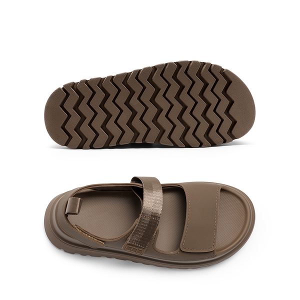Non-Slip Chunky Strap Platform Sandals - BROWN - 5