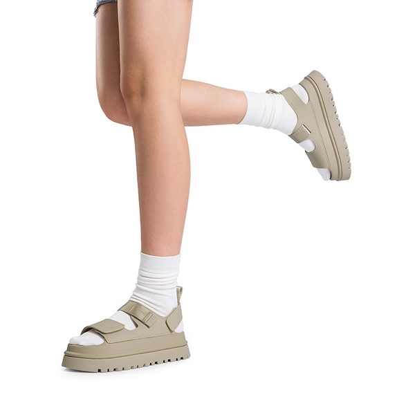 Non-Slip Chunky Strap Platform Sandals - BEIGE - 2