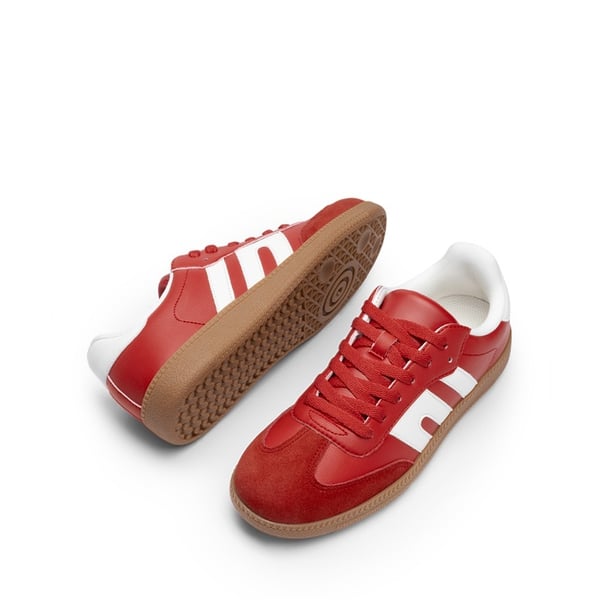 Retro-Inspired Chic Low-Top Sneakers - RED - 5