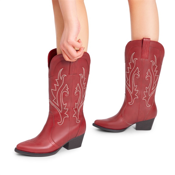 thumbnail image 2 of Women's Red Cowgirl Boots - Halloween Costumes 2 of 13