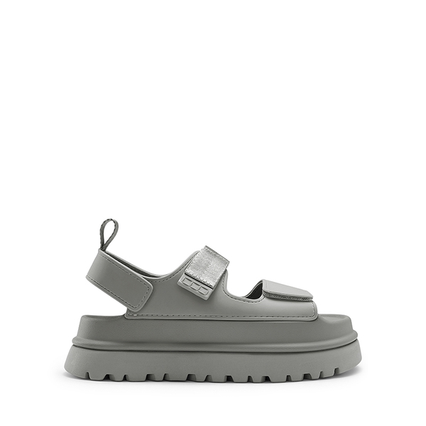 Non-Slip Chunky Strap Platform Sandals - GREY - 3