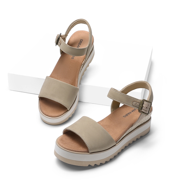 Espadrille Platform Wedge Sandals - TAUPE - 7