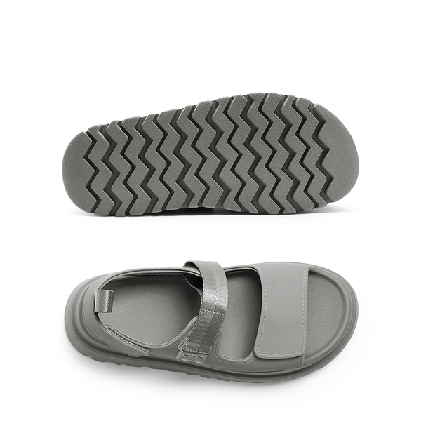 Non-Slip Chunky Strap Platform Sandals - GREY - 5