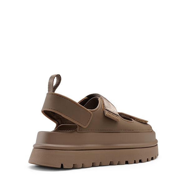 Non-Slip Chunky Strap Platform Sandals - BROWN - 4