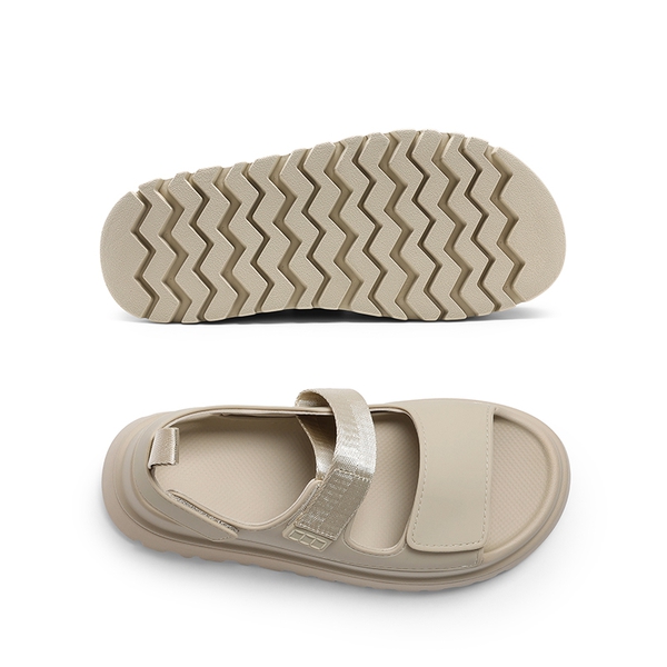 Non-Slip Chunky Strap Platform Sandals - BEIGE - 5