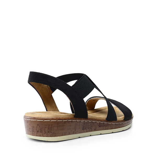 Strappy Criss Cross Flat Sandals - BLACK-SUEDE - 6