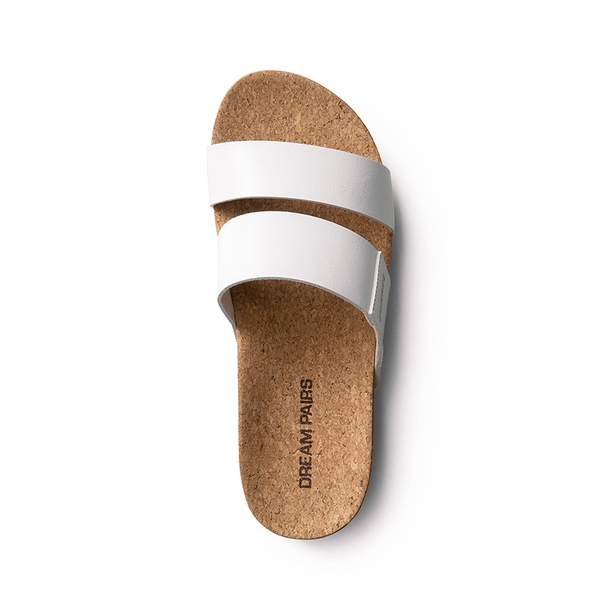 Platform Arch Support Slide Sandals - WHITE - 7