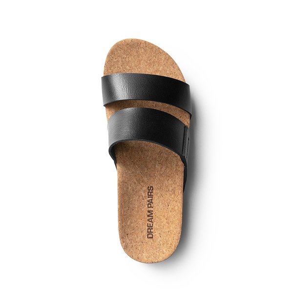 Platform Arch Support Slide Sandals - BLACK - 7