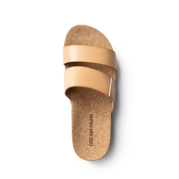 Platform Arch Support Slide Sandals - NUDE - 7