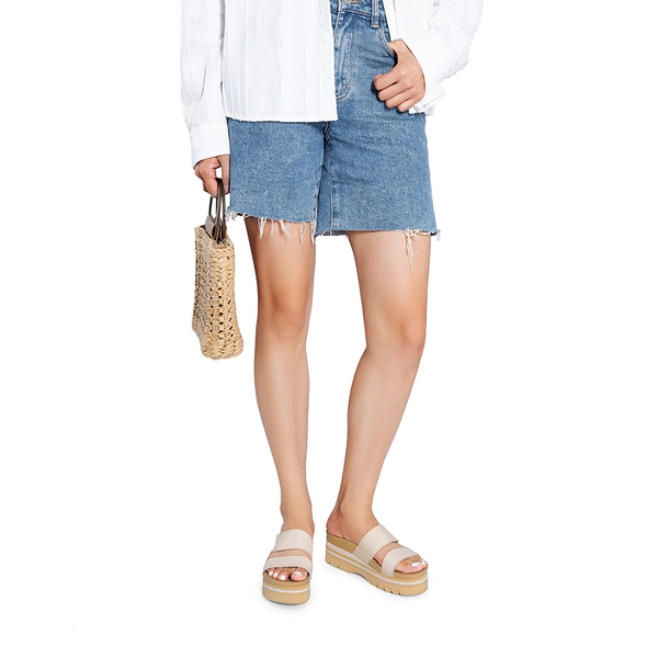 Platform Arch Support Slide Sandals - BEIGE - 2