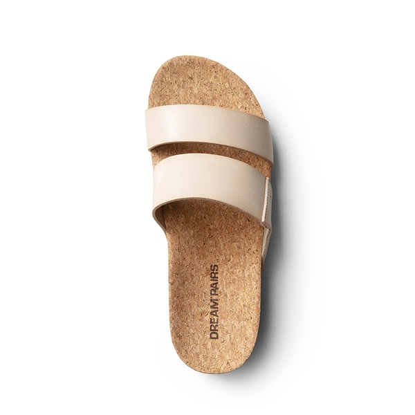 Platform Arch Support Slide Sandals - BEIGE - 7